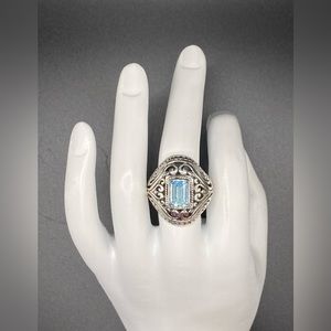 NWT Larimar Platinum Over Sterling Silver